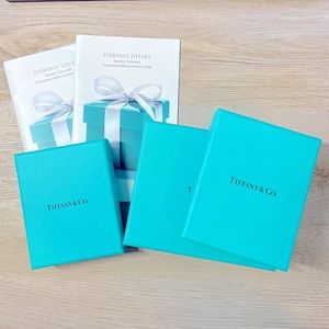 Authentic Tiffany & Co Boxes Jewelry Care booklets